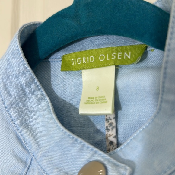 Stylish Cotton Summer Jacket Sky Blue Size 8 Medium - Picture 4 of 6